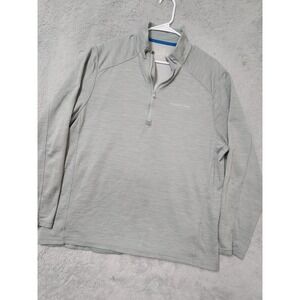 Vineyard Vines Pullover Men XL Performance 1/4 Zip Gray Grid Thermal Golf Preppy